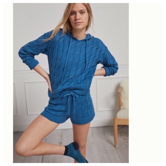 HP 💫Anthropologie Ellyn Hooded Cable Knit 2 piece Sweater Set S & L - Picture 3 of 13